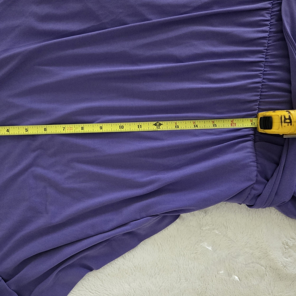 Lane Bryant Purple Jumpsuit with V-Neck and Defined Waist - Picture 6 of 13